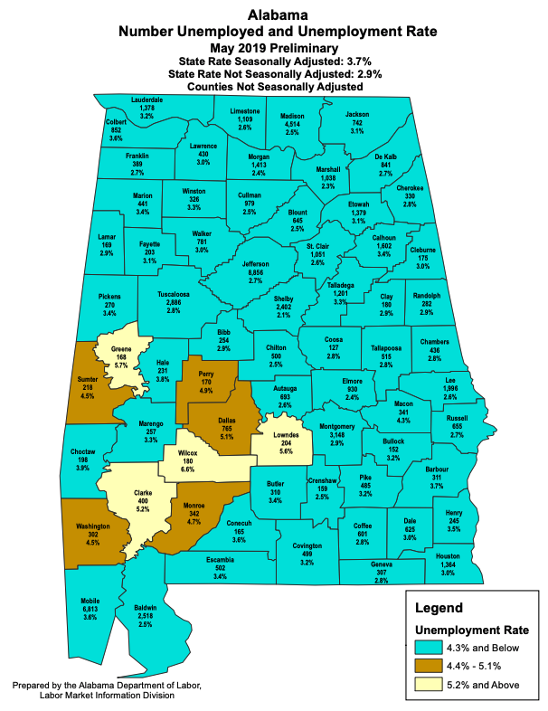 May 2019 unemployment rate